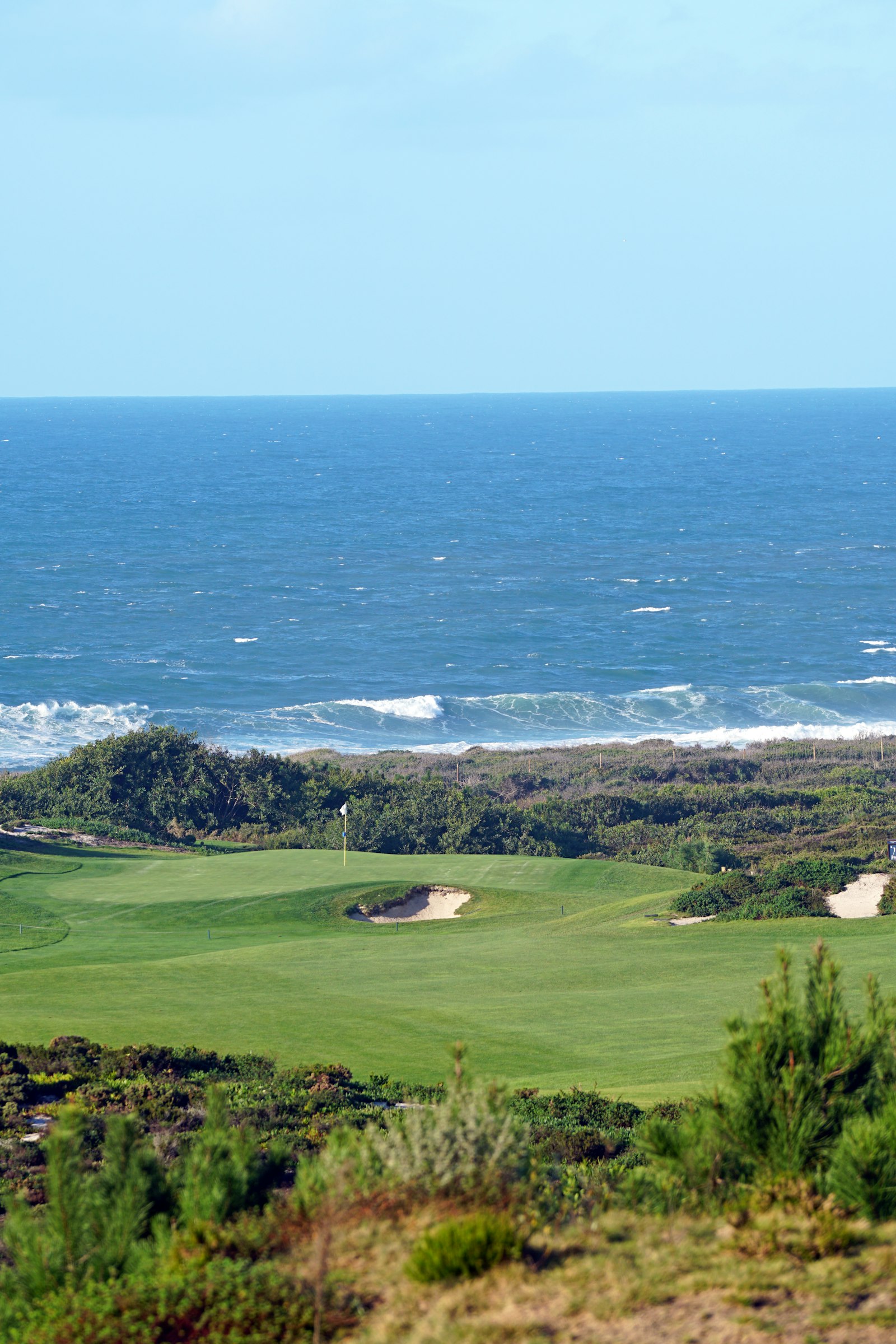 Golf green overlooking the Atlantic Ocean